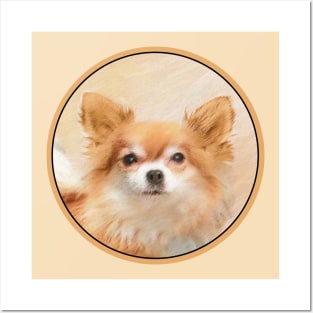 Chihuahua Long-Haired Painting - Cute Original Dog Art Posters and Art